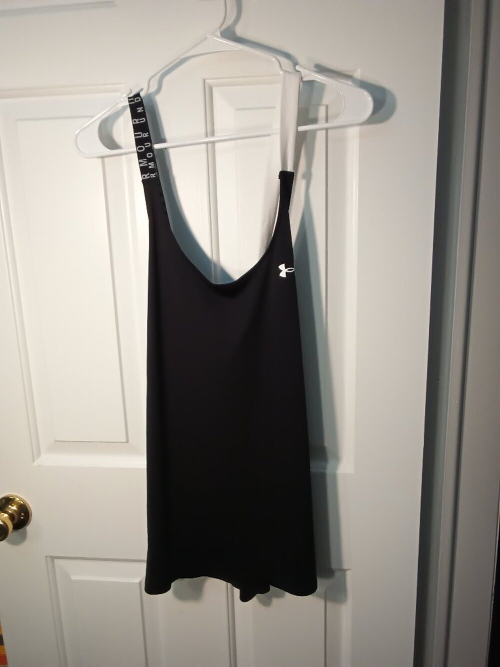 Under Armour Black Athletic Tank Top with White Logo